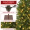 Casafield Pre-Lit Realistic Pencil Alpine Fir Artificial Holiday Christmas Tree with LED Lights and Metal Stand